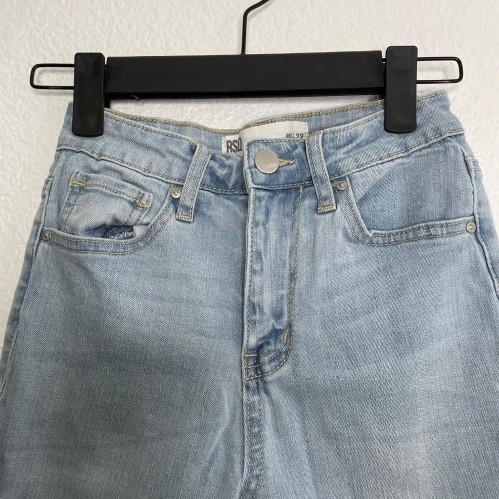 RSQ Jeans Womens Super High Rise Jeggings Light Wash Blue Skinny Size 00/23 - Picture 6 of 10